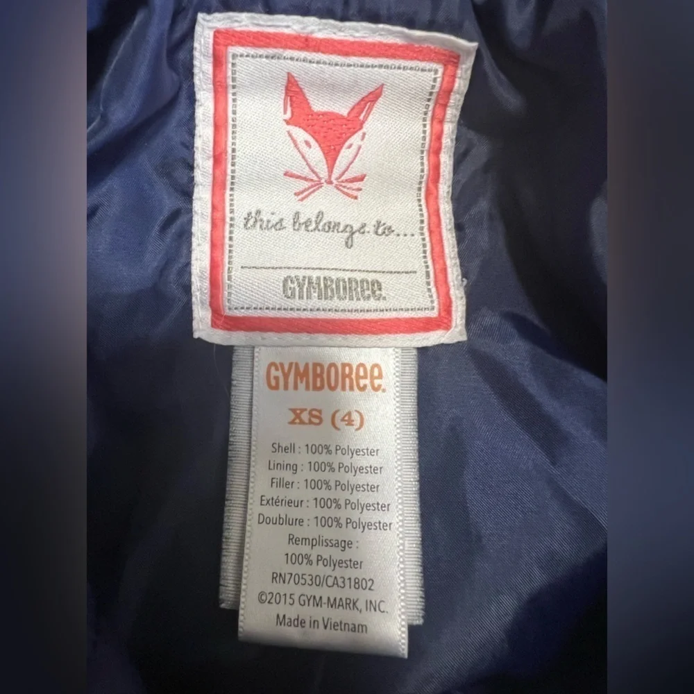 Gymboree Quilted Jacket Size Girls XS (4) Color Navy Blue